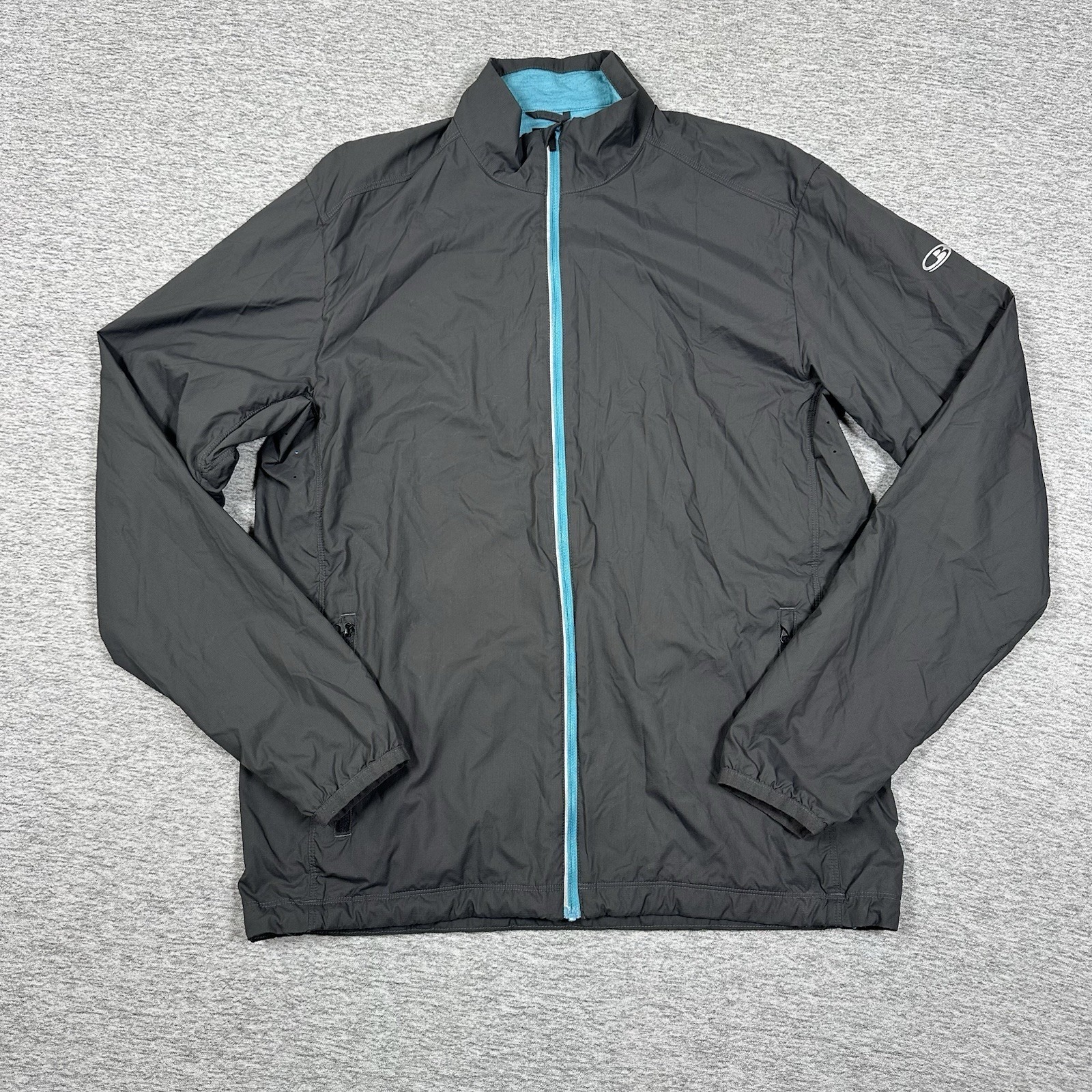 Icebreaker Incline Windbreaker Jacket Mens Medium Cool-Lite Full Zip Gt Merino